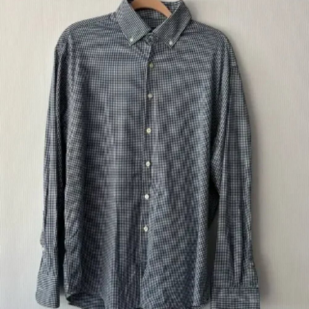 Peter Millar Blue Check‎ Southern Comfort Button Up